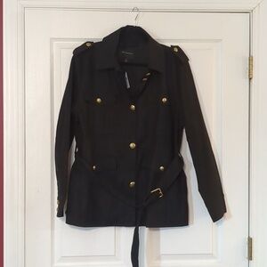 Elegant Belted Black Banana Republic Jacket